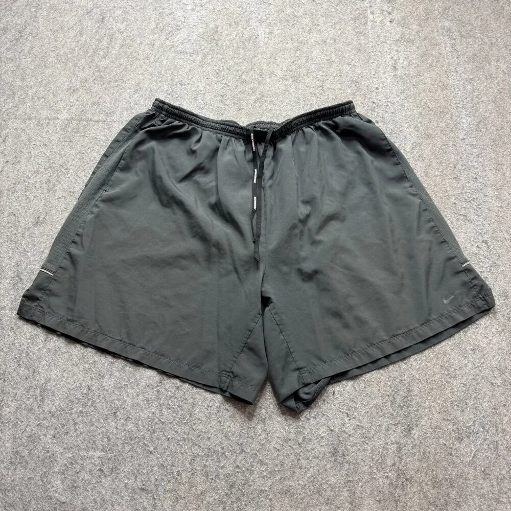 Nike Running Shorts Men 2XL Gray 7" Woven Brief Liner Reflective 548156